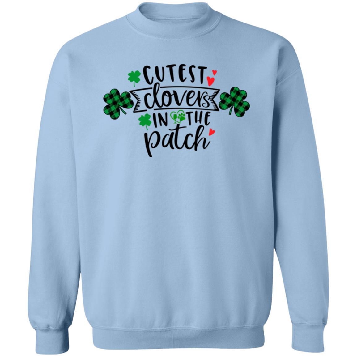 Sweatshirts Light Blue / S Winey Bitches Co "Cutest Clovers in the Patch" Crewneck Pullover Sweatshirt 8 oz. WineyBitchesCo