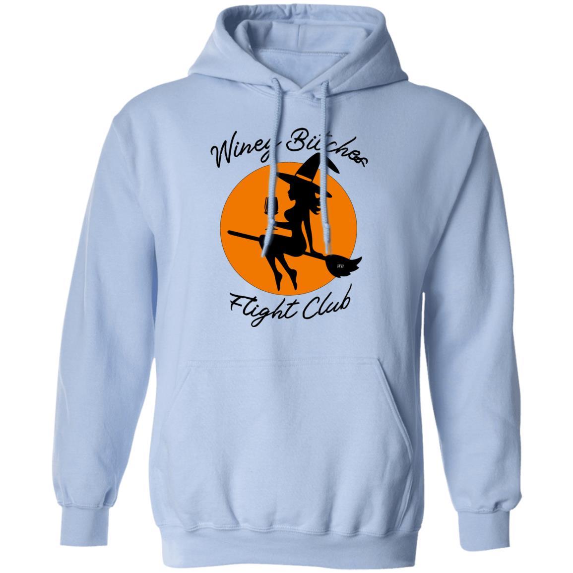 Sweatshirts Light Blue / S WineyBitches.Co "Winey Bitches Flight Club" Pullover Hoodie 8 oz. WineyBitchesCo