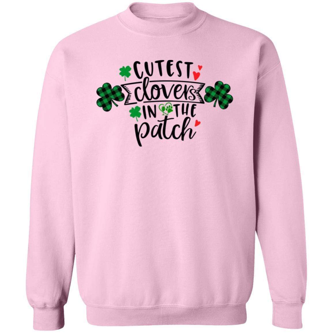 Sweatshirts Light Pink / S Winey Bitches Co "Cutest Clovers in the Patch" Crewneck Pullover Sweatshirt 8 oz. WineyBitchesCo