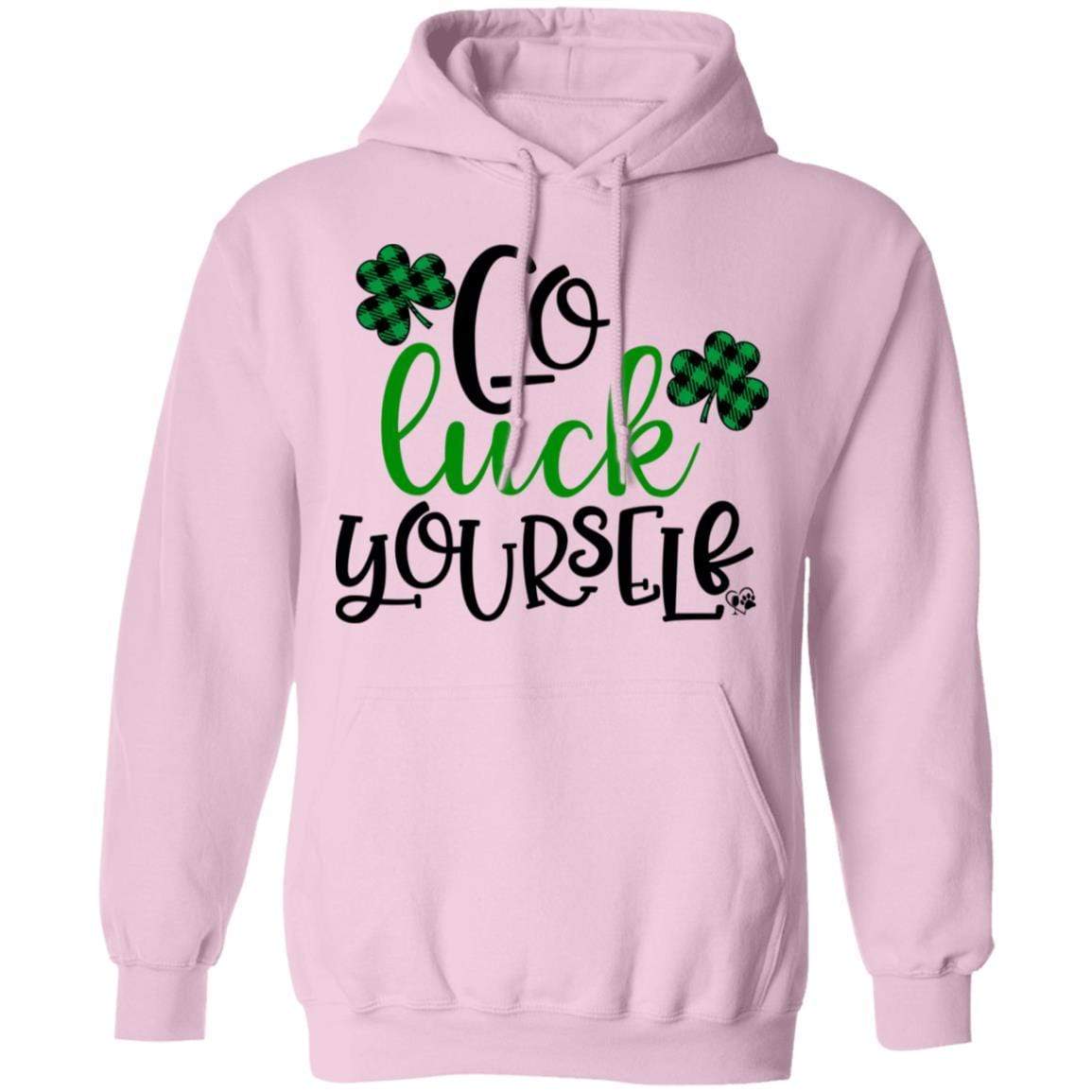Sweatshirts Light Pink / S Winey Bitches Co Go Luck Yourself" Pullover Hoodie 8 oz. WineyBitchesCo