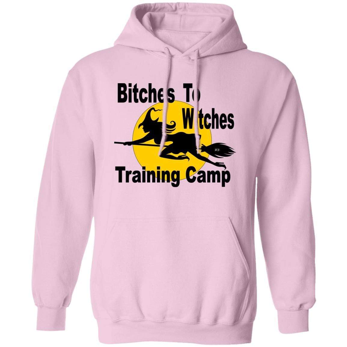 Sweatshirts Light Pink / S WineyBitches.Co "Bitches To Witches Training Camp" Pullover Hoodie 8 oz. WineyBitchesCo
