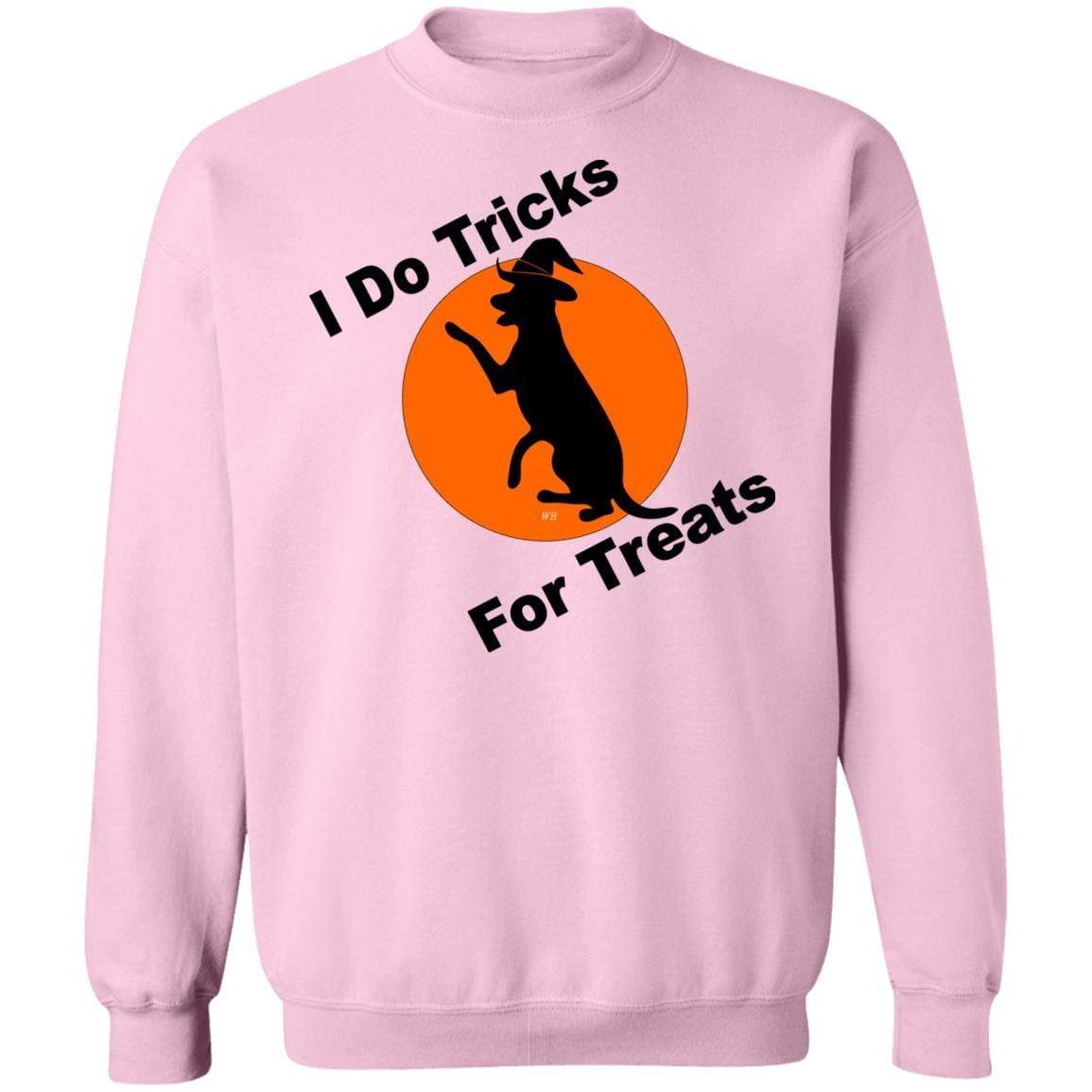 Sweatshirts Light Pink / S WineyBitches.Co "I Do Tricks For Treats" Dog-Crewneck Pullover Sweatshirt 8 oz. WineyBitchesCo