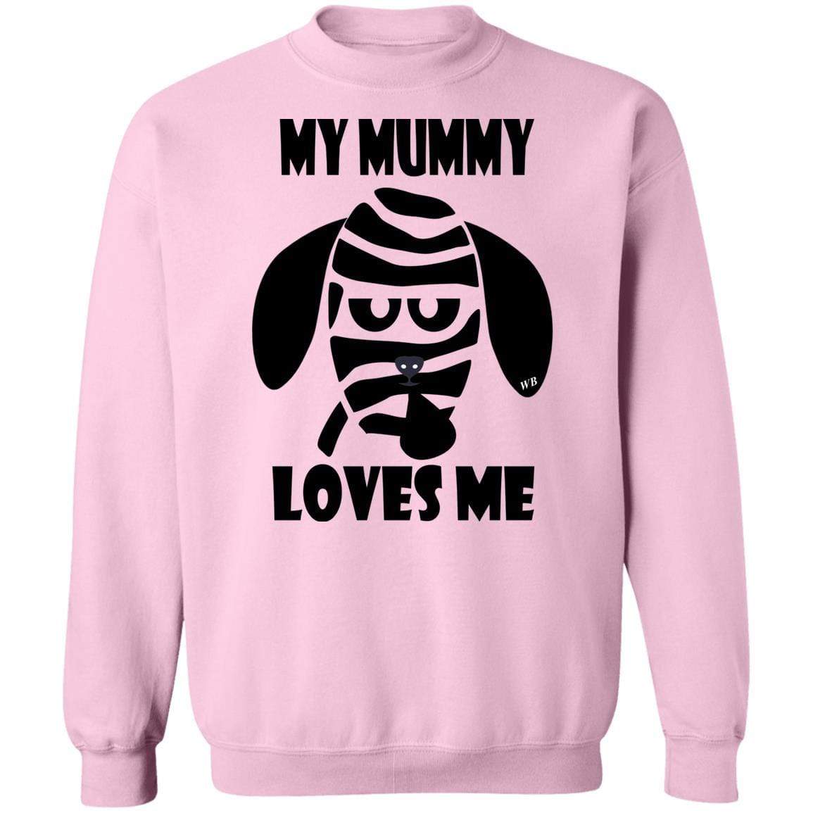 Sweatshirts Light Pink / S WineyBitches.Co "My Mummy Loves Me" Halloween Crewneck Pullover Sweatshirt 8 oz. WineyBitchesCo