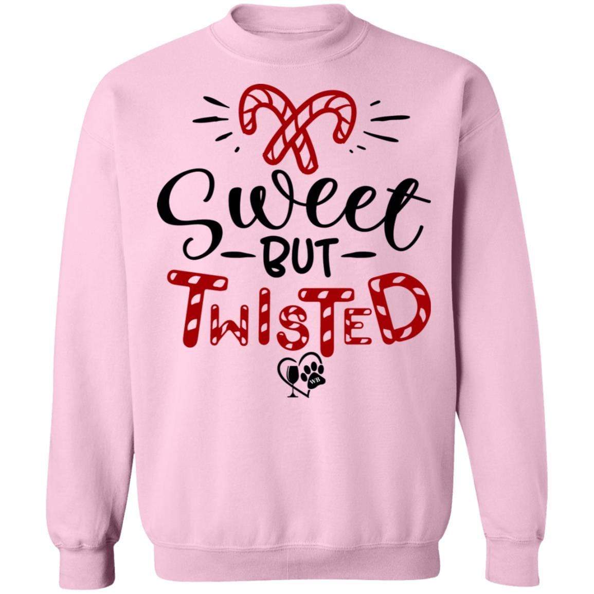 WineyBitches.Co "Sweet But Twisted" Crewneck Pullover Sweatshirt 8 oz. - WineyBitches.Co - Winey Bitches