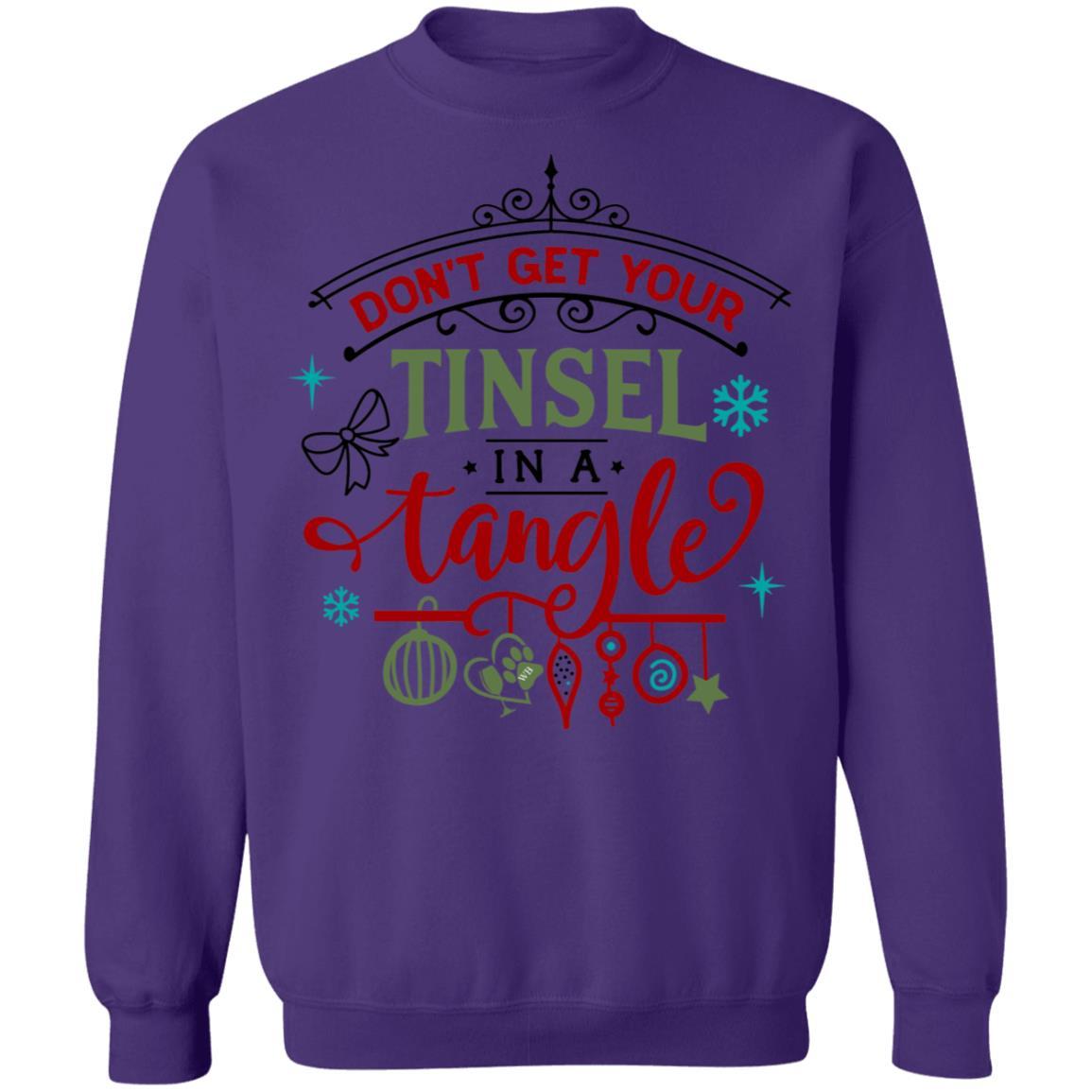 Sweatshirts Purple / S WineyBitches.Co " Don't Get Your Tinsel In A Tangle" Crewneck Pullover Sweatshirt 8 oz. WineyBitchesCo