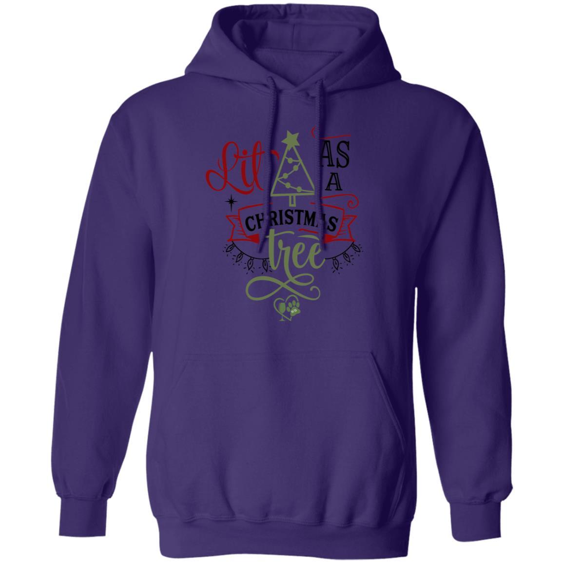 Sweatshirts Purple / S WineyBitches.Co "Lit As A Christmas Tree" Pullover Hoodie 8 oz. WineyBitchesCo