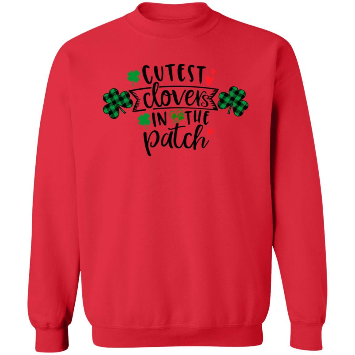 Sweatshirts Red / S Winey Bitches Co "Cutest Clovers in the Patch" Crewneck Pullover Sweatshirt 8 oz. WineyBitchesCo