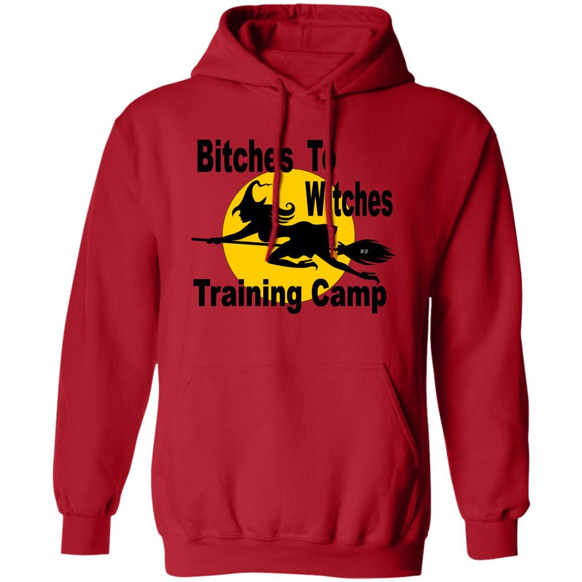 Sweatshirts Red / S WineyBitches.Co "Bitches To Witches Training Camp" Pullover Hoodie 8 oz. WineyBitchesCo