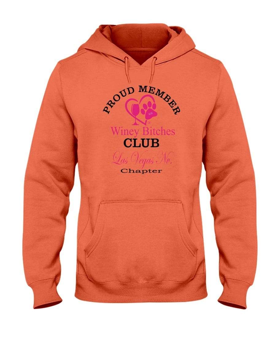 Sweatshirts Retro Heather Coral / S Winey Bitches Club-Proud Member-Las Vegas Nv Chapter 50/50 Hoodie WineyBitchesCo