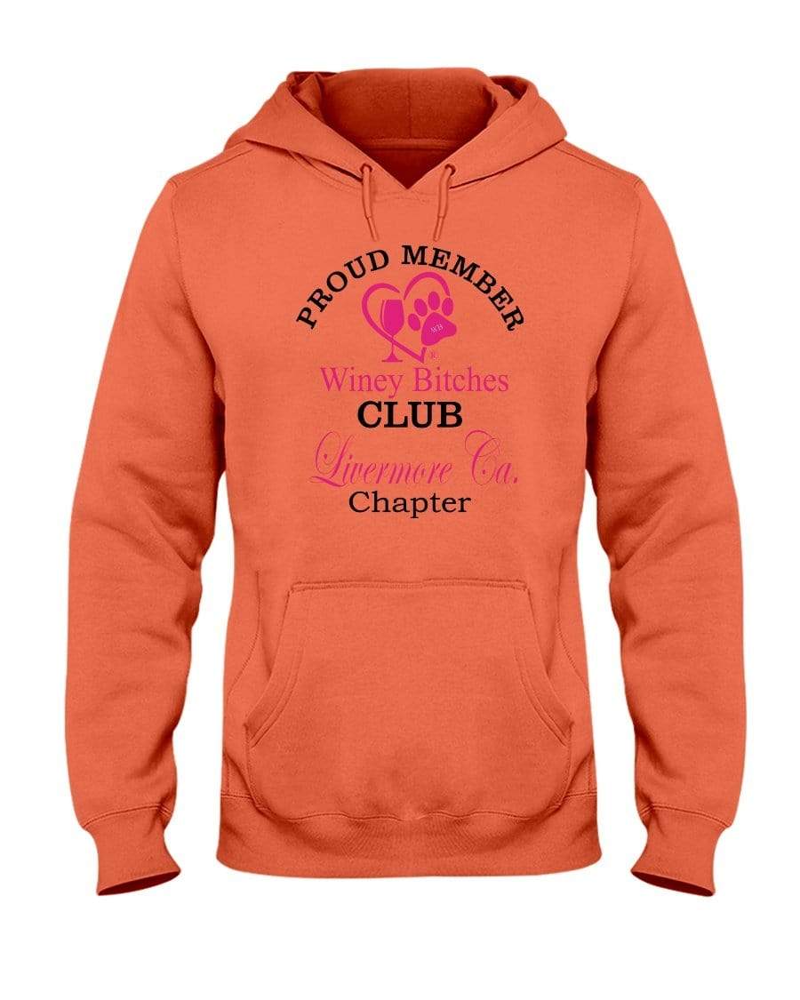 Sweatshirts Retro Heather Coral / S Winey Bitches Club-Proud Member-Livermore Ca Chapter 50/50 Hoodie WineyBitchesCo