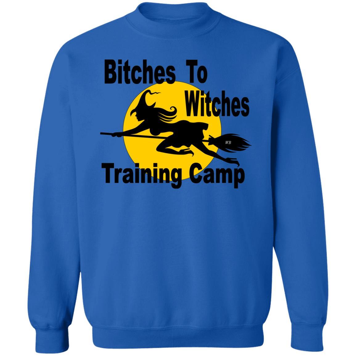Sweatshirts Royal / S WineyBitches.Co "Bitches To Witches Training Camp" Crewneck Pullover Sweatshirt 8 oz. WineyBitchesCo