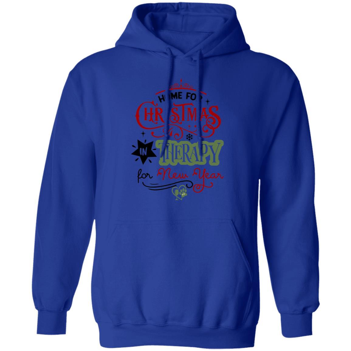 Sweatshirts Royal / S WineyBitches.Co "Home For Christmas, In Therapy For New Years" Pullover Hoodie 8 oz. WineyBitchesCo