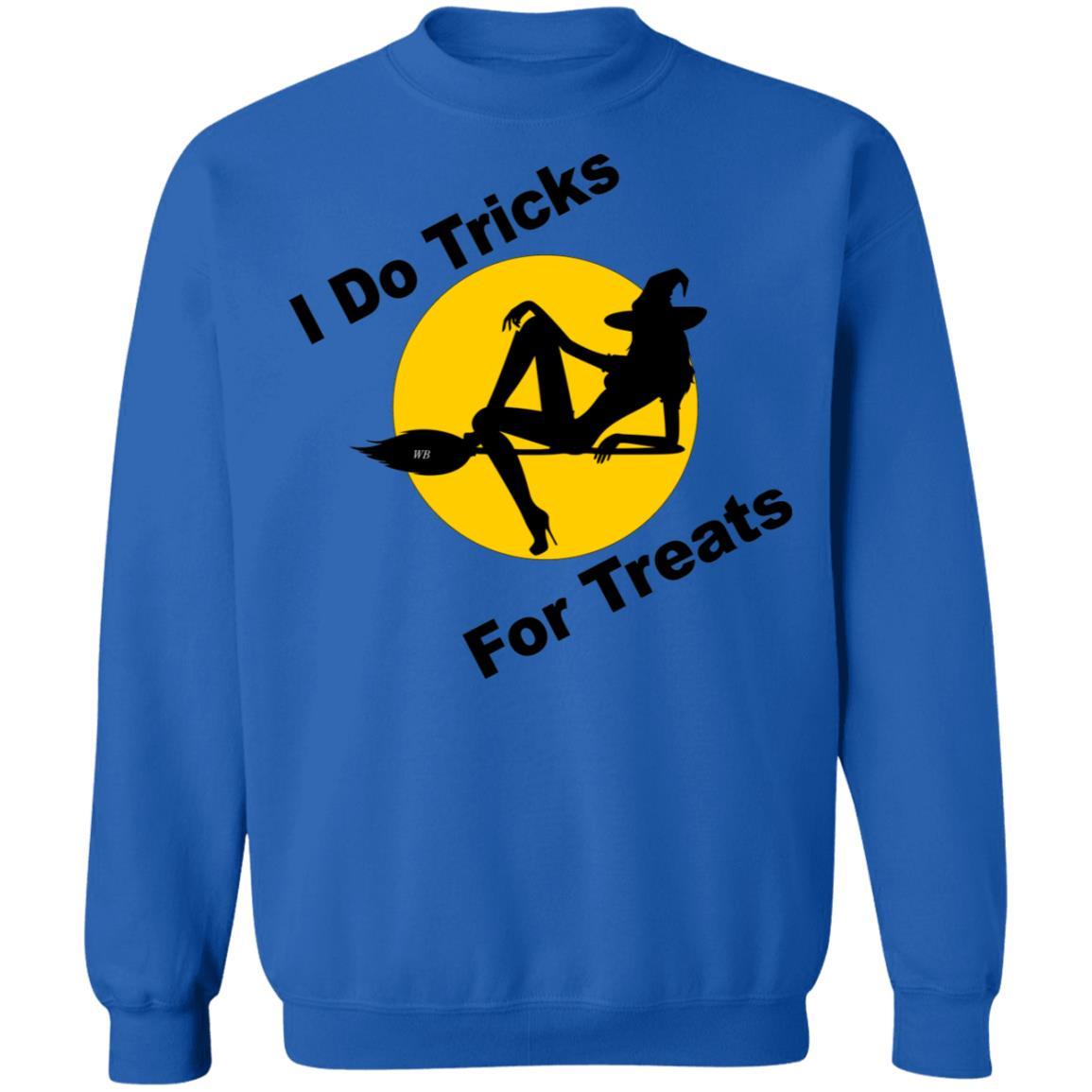 Sweatshirts Royal / S WineyBitches.Co "I Do Tricks For Treats" Crewneck Pullover Sweatshirt 8 oz. WineyBitchesCo