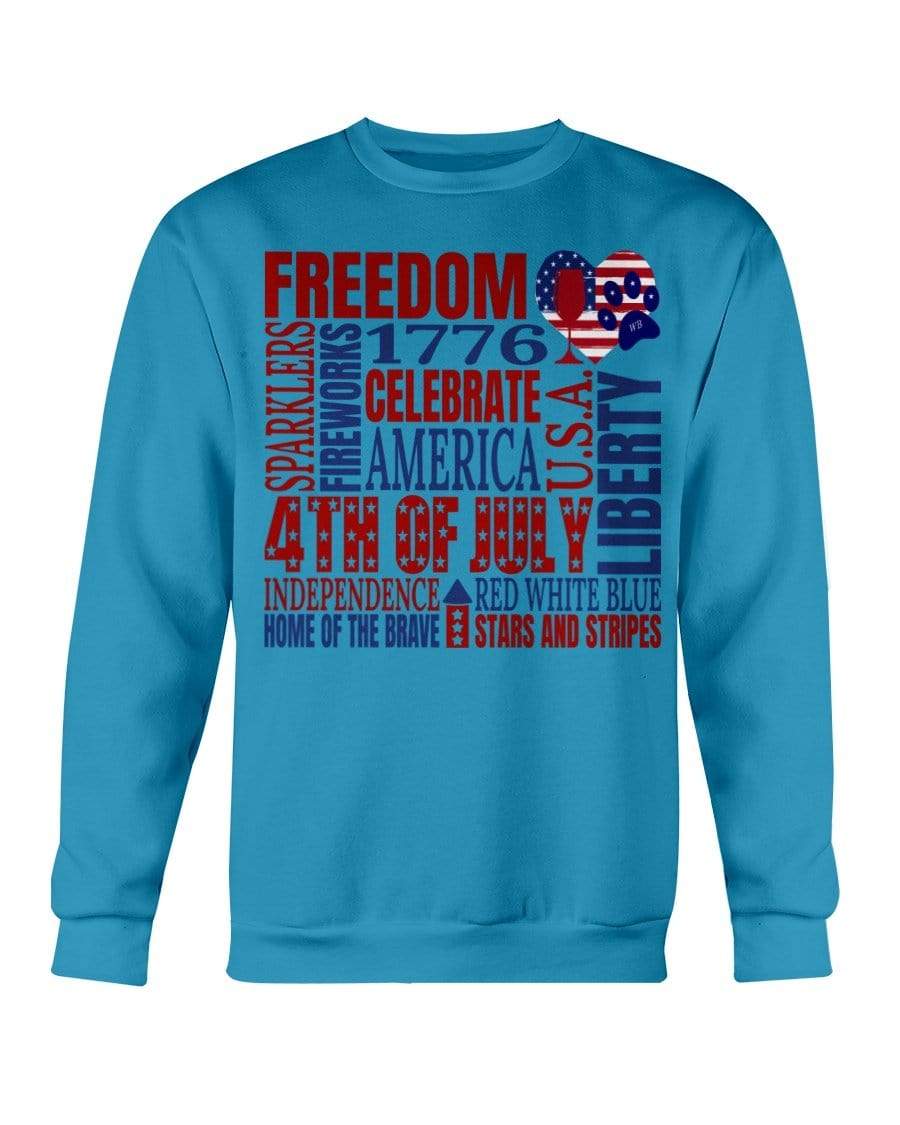 Sweatshirts Sapphire / S Winey Bitches Co "Celebrate America" Sweatshirt - Crew WineyBitchesCo