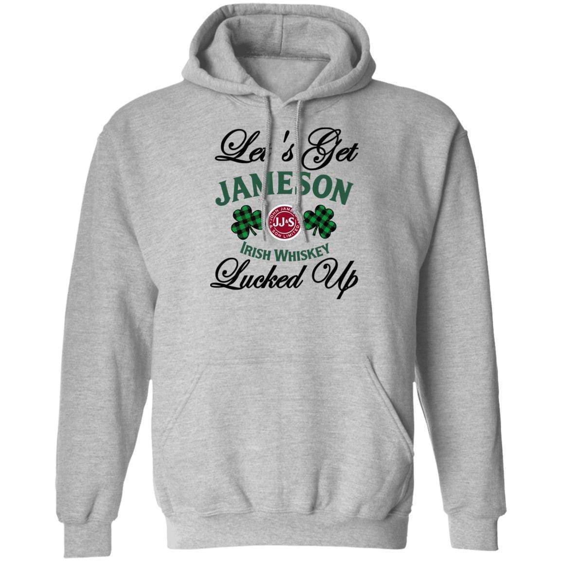 Sweatshirts Sport Grey / S Winey Bitches Co "Let's Get Lucked Up" Jameson Pullover Hoodie 8 oz. WineyBitchesCo