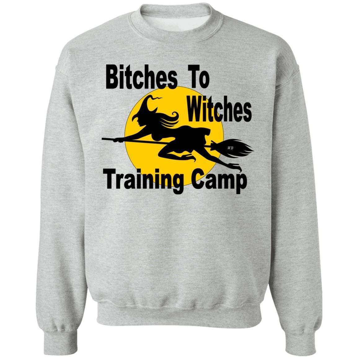 Sweatshirts Sport Grey / S WineyBitches.Co "Bitches To Witches Training Camp" Crewneck Pullover Sweatshirt 8 oz. WineyBitchesCo
