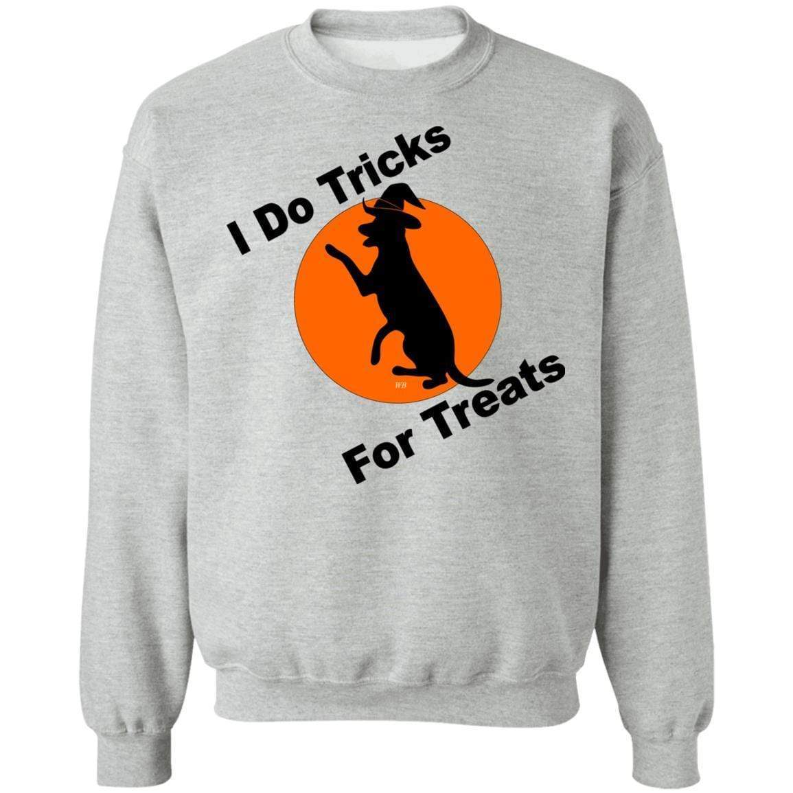 Sweatshirts Sport Grey / S WineyBitches.Co "I Do Tricks For Treats" Dog-Crewneck Pullover Sweatshirt 8 oz. WineyBitchesCo