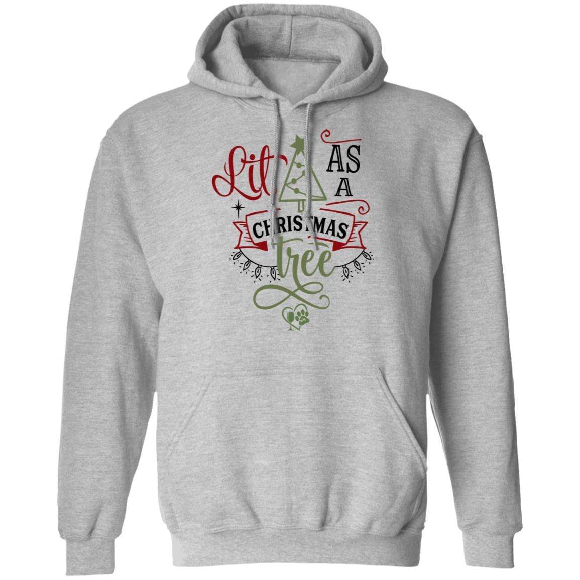 Sweatshirts Sport Grey / S WineyBitches.Co "Lit As A Christmas Tree" Pullover Hoodie 8 oz. WineyBitchesCo