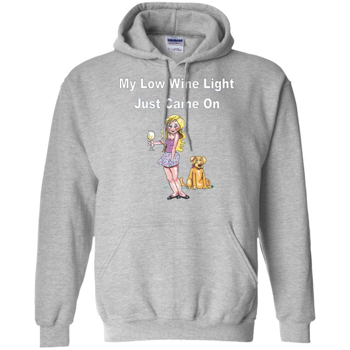 Sweatshirts Sport Grey / S WineyBitches.co 'Low Wine Light" Pullover Hoodie 8 oz. WineyBitchesCo