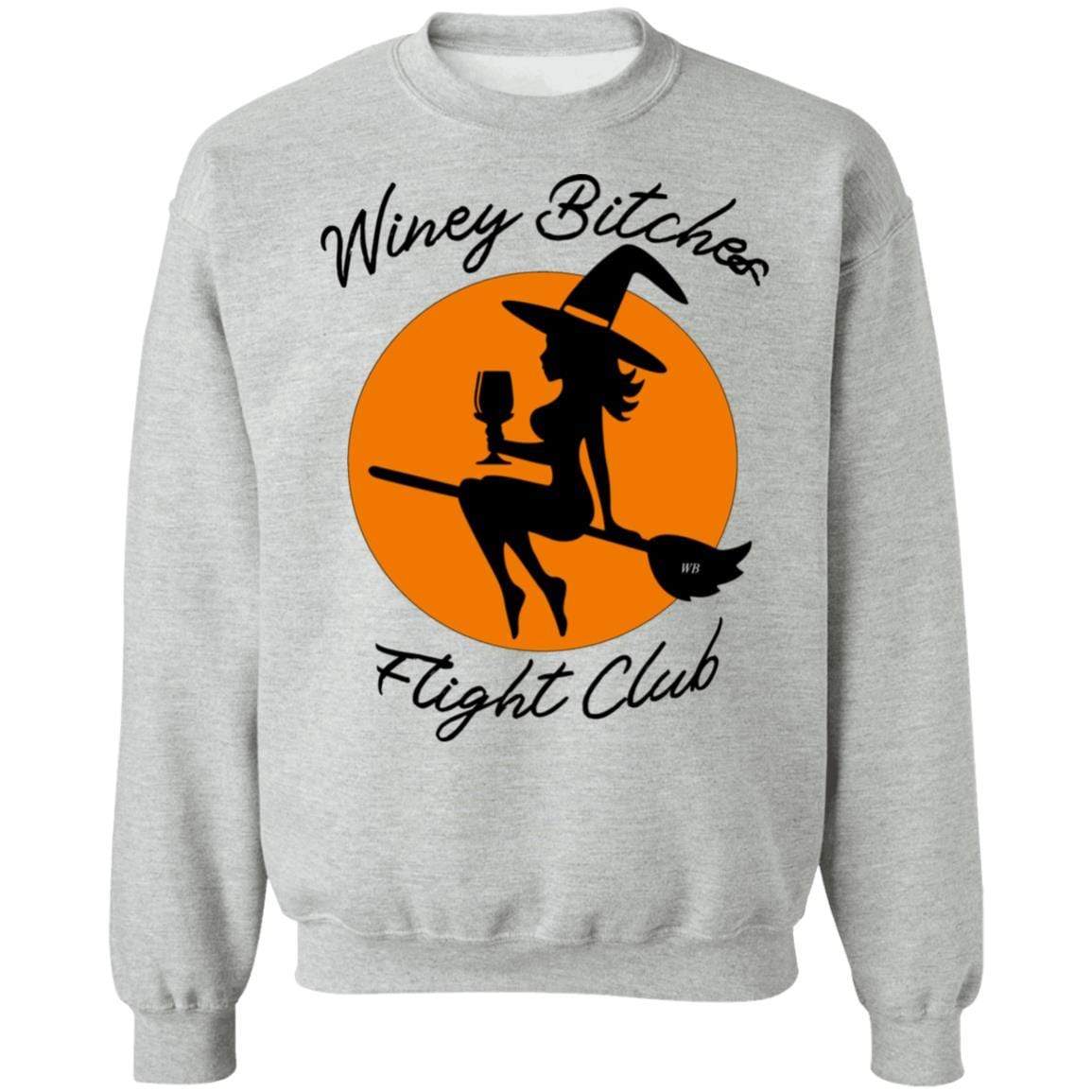 Sweatshirts Sport Grey / S WineyBitches.Co "Winey Bitches Flight Club"Crewneck Pullover Sweatshirt 8 oz. WineyBitchesCo