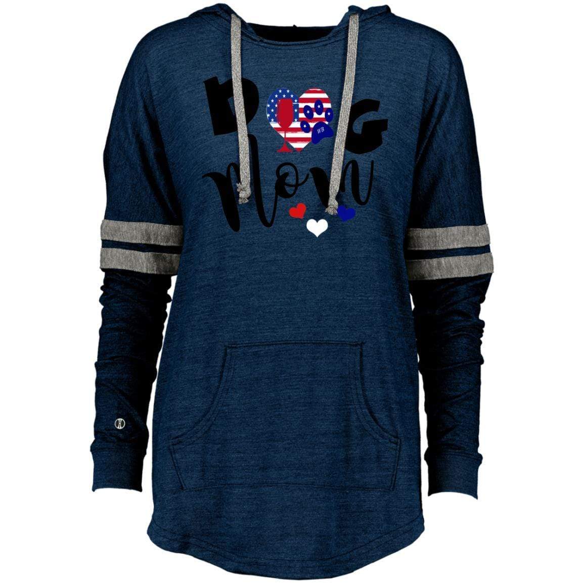 Sweatshirts Vintage Navy/Vintage Grey / X-Small WineyBitches.Co Ladies Hooded Low Key Pullover WineyBitchesCo