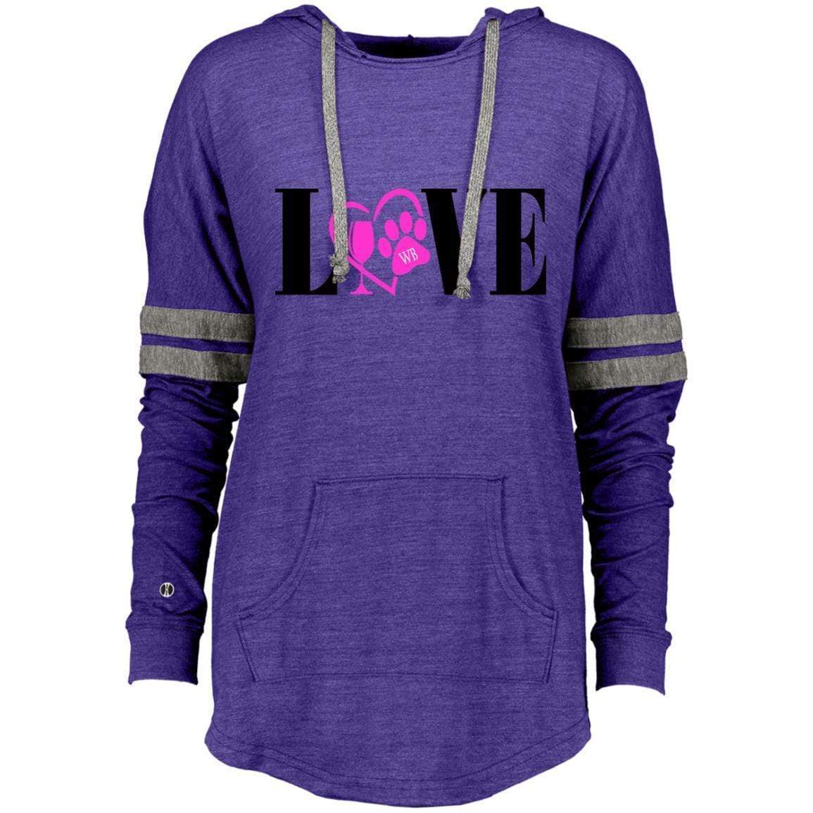 Sweatshirts Vintage Purple/Vintage Grey / X-Small WineyBitches.co Holloway Ladies Hooded Low Key Pullover WineyBitchesCo
