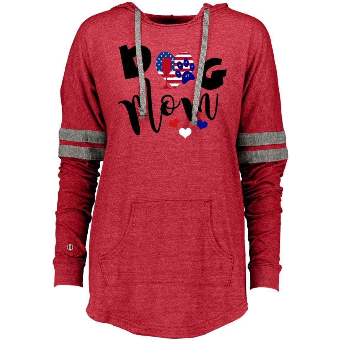 Sweatshirts Vintage Scarlet/Vintage Grey / X-Small WineyBitches.Co Ladies Hooded Low Key Pullover WineyBitchesCo
