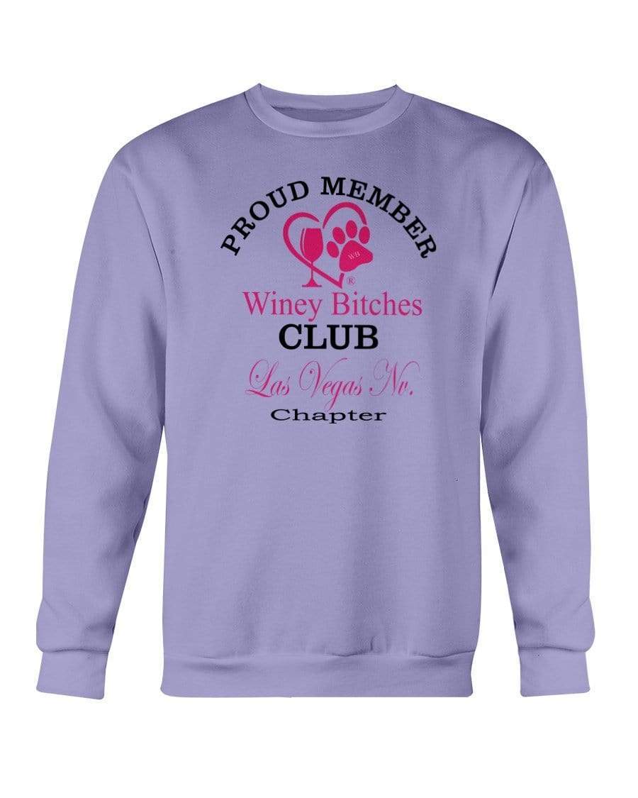 Sweatshirts Violet / S Winey Bitches Club-Proud Member-Las Vegas Nv Chapter Sweatshirt - Crew WineyBitchesCo