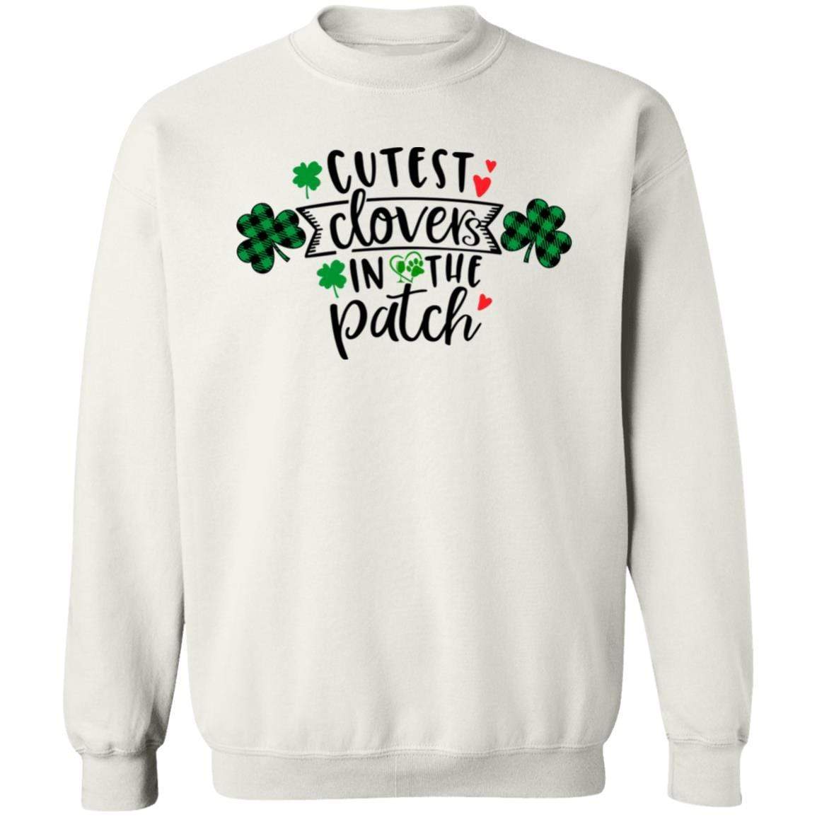 Sweatshirts White / S Winey Bitches Co "Cutest Clovers in the Patch" Crewneck Pullover Sweatshirt 8 oz. WineyBitchesCo