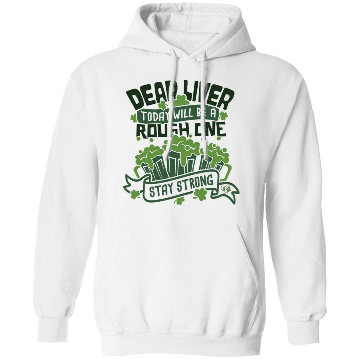 Sweatshirts White / S Winey Bitches Co "Dear Liver, Today will be a Rough One" Pullover Hoodie 8 oz. WineyBitchesCo