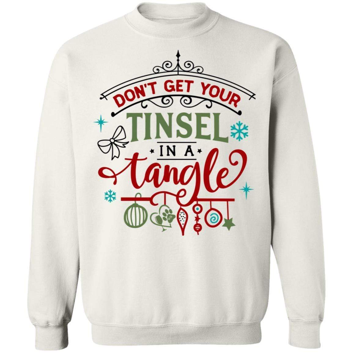Sweatshirts White / S WineyBitches.Co " Don't Get Your Tinsel In A Tangle" Crewneck Pullover Sweatshirt 8 oz. WineyBitchesCo