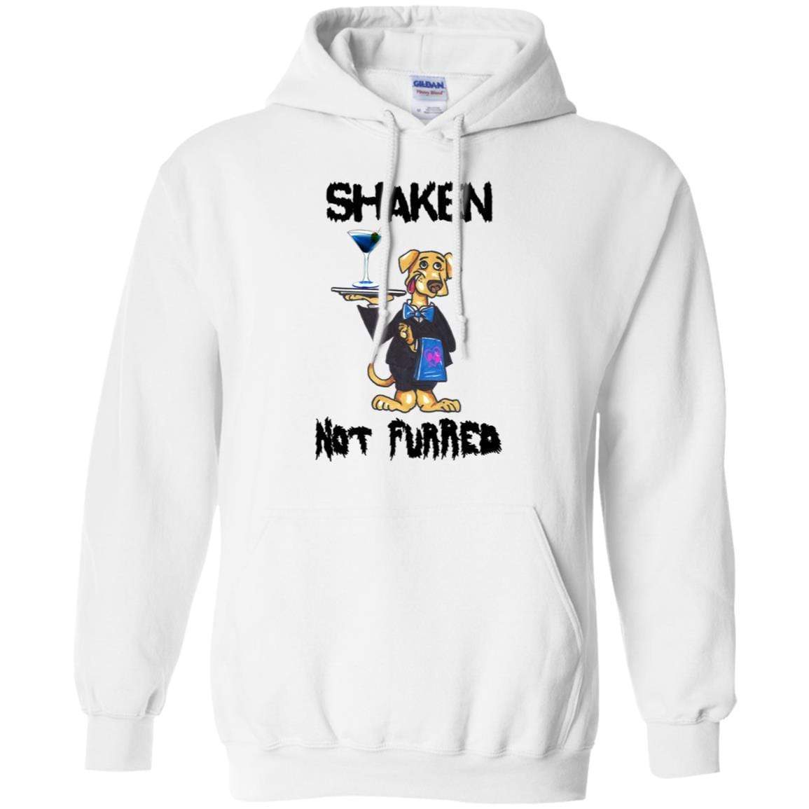Sweatshirts White / S WineyBitches.Co "Shaken Not Furred" Pullover Hoodie 8 oz. WineyBitchesCo