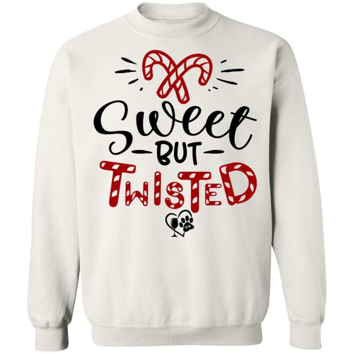 Sweatshirts White / S WineyBitches.Co "Sweet But Twisted" Crewneck Pullover Sweatshirt 8 oz. WineyBitchesCo