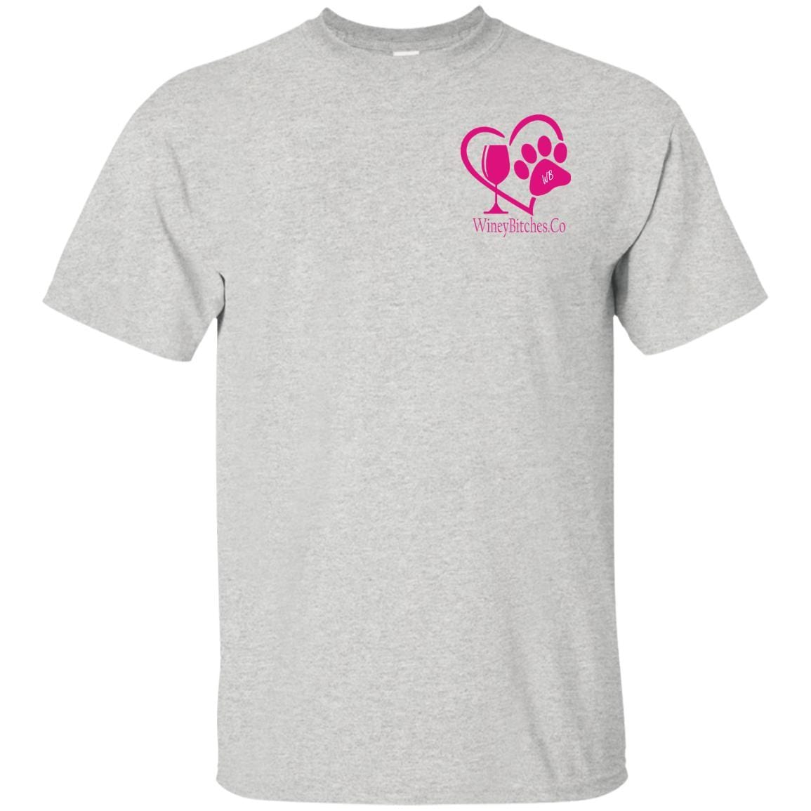 T-Shirts Ash / S WB " I Support Drink A Cup Save A Pup" Ultra Cotton T-Shirt Double graphics WineyBitchesCo