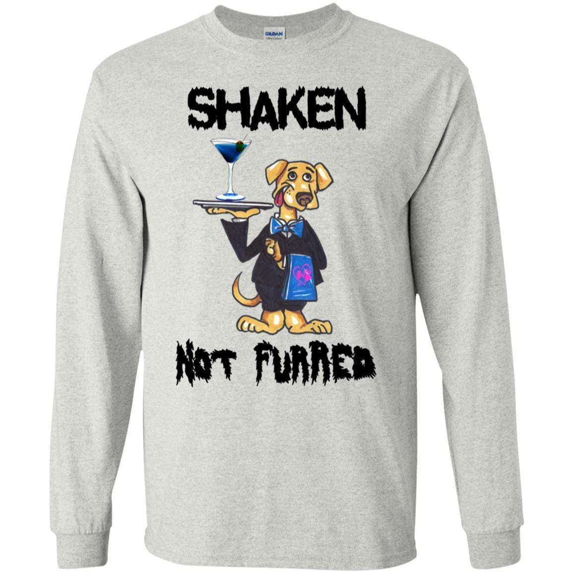 T-Shirts Ash / S WineyBitches.Co "Shaken Not Furred" LS Ultra Cotton T-Shirt WineyBitchesCo