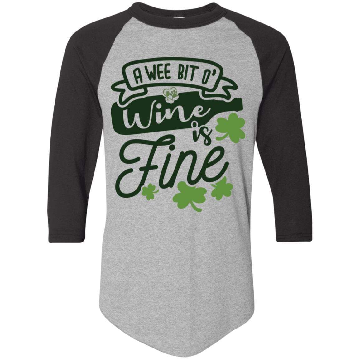 T-Shirts Athletic Heather/Black / S Winey Bitches Co Colorblock Raglan Jersey WineyBitchesCo