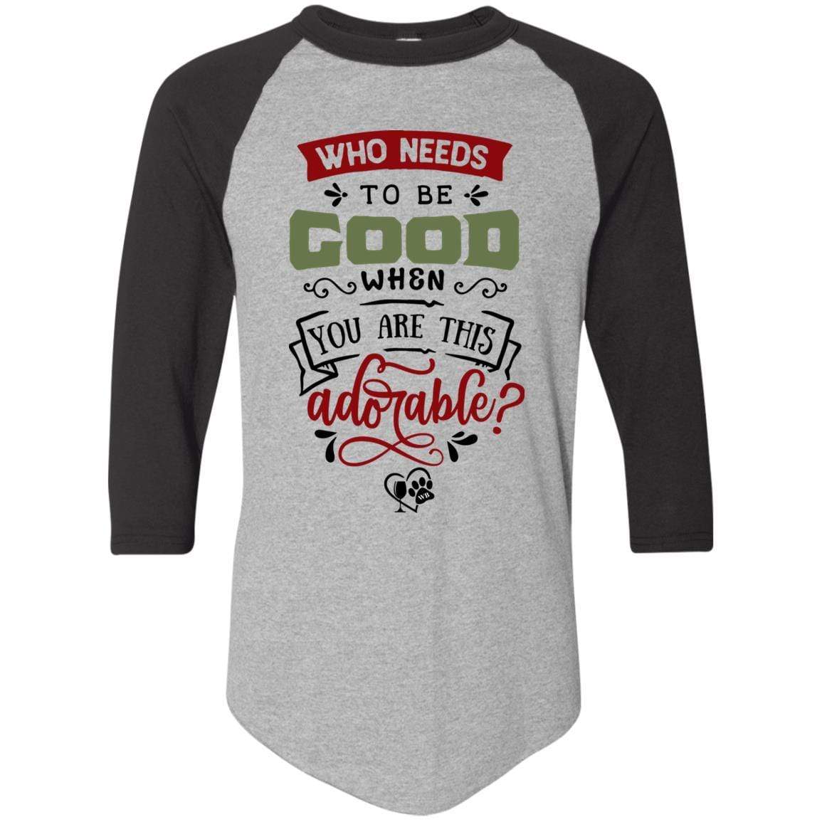 T-Shirts Athletic Heather/Black / S WineyBitches.Co Colorblock Raglan Jersey WineyBitchesCo