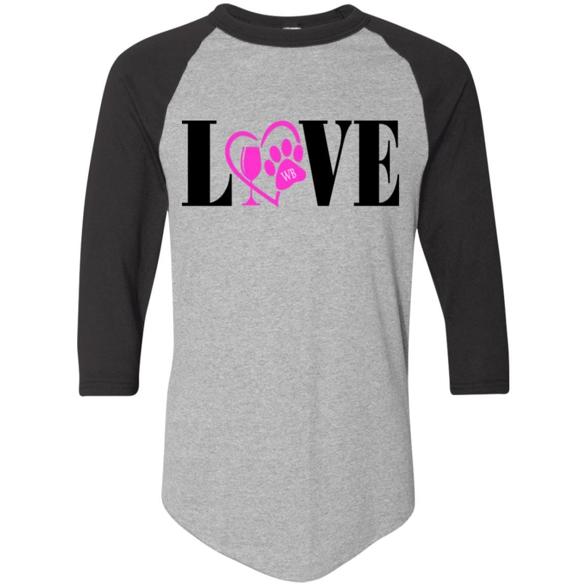 T-Shirts Athletic Heather/Black / S WineyBitches.co Colorblock Raglan Jersey WineyBitchesCo