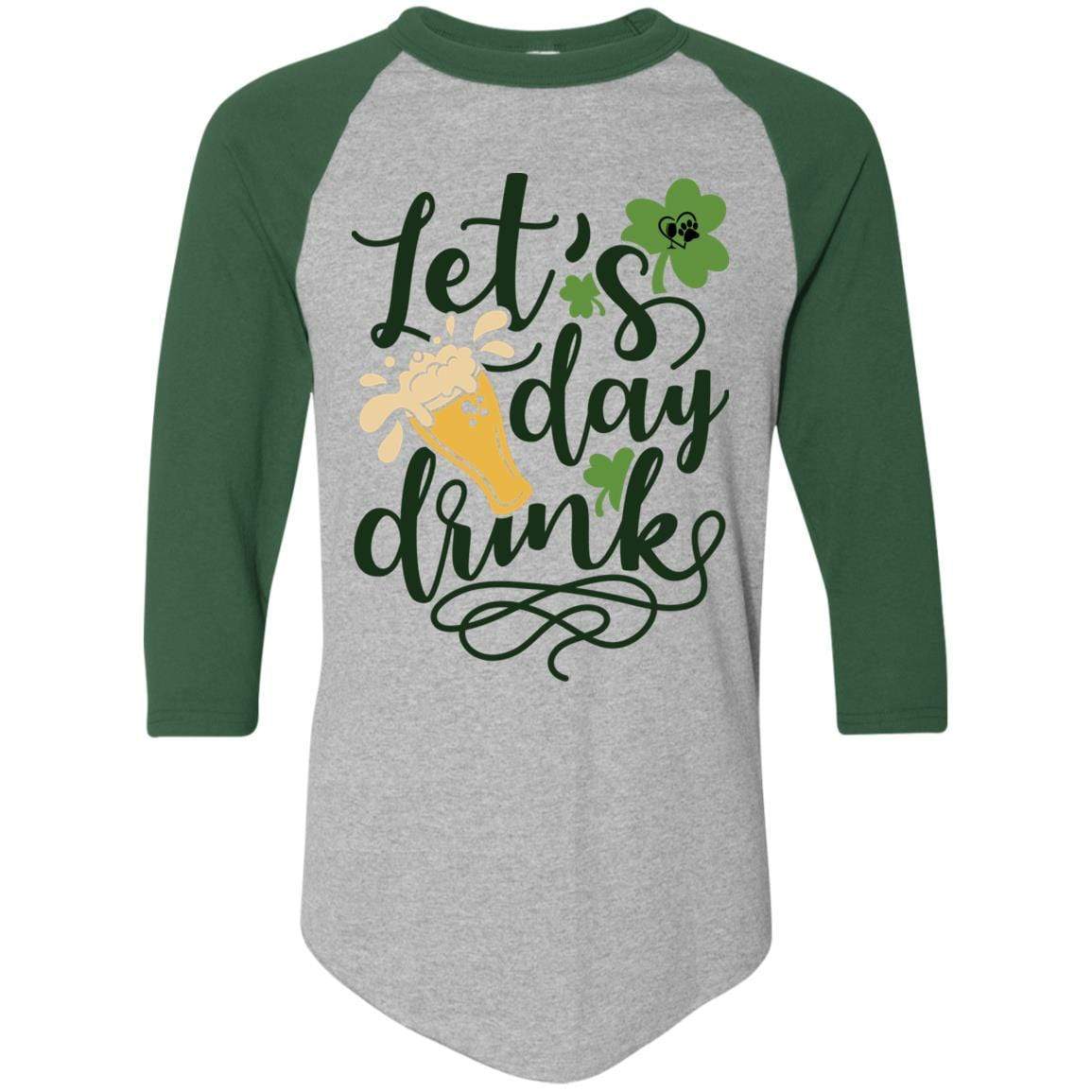 T-Shirts Athletic Heather/Dark Green / S Winey Bitches Co Colorblock Raglan Jersey WineyBitchesCo