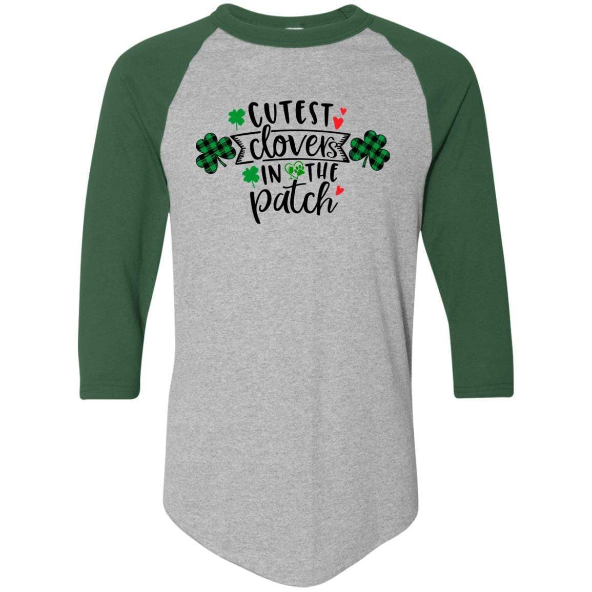 T-Shirts Athletic Heather/Dark Green / S Winey Bitches Co Colorblock Raglan Jersey WineyBitchesCo
