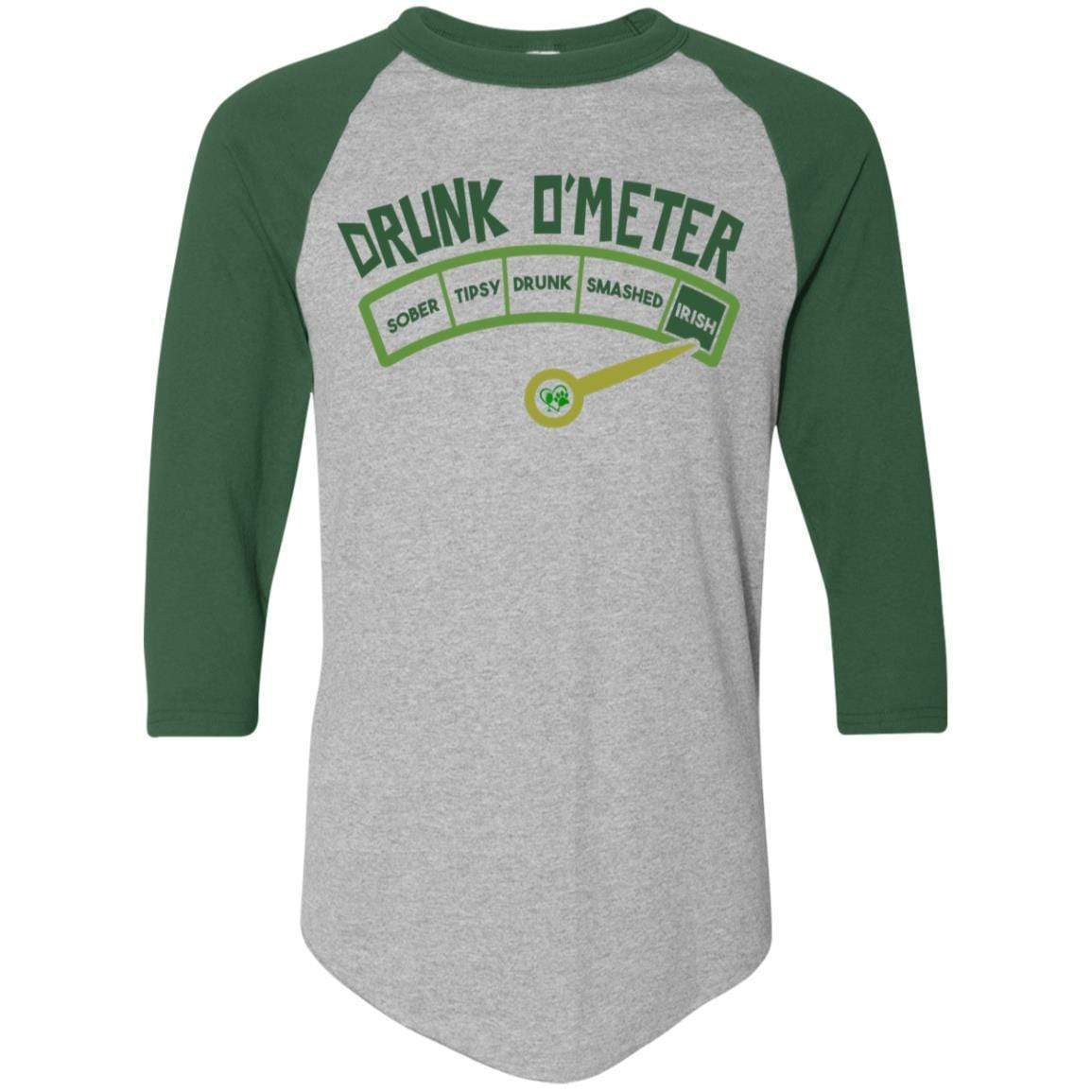 T-Shirts Athletic Heather/Dark Green / S Winey Bitches Co Colorblock Raglan Jersey WineyBitchesCo