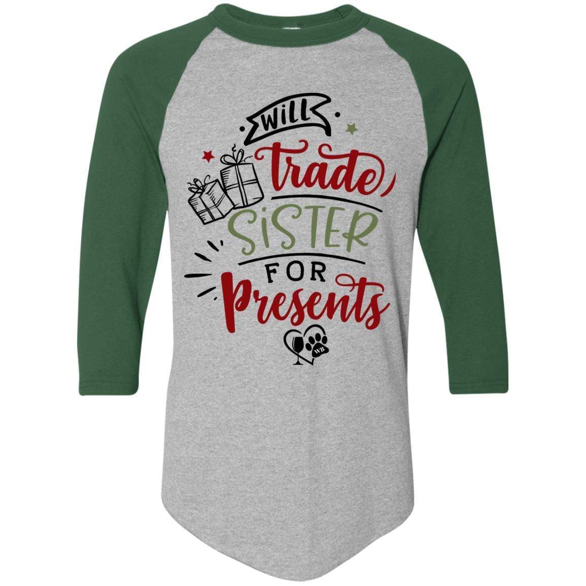 T-Shirts Athletic Heather/Dark Green / S WineyBitches.Co Colorblock Raglan Jersey WineyBitchesCo