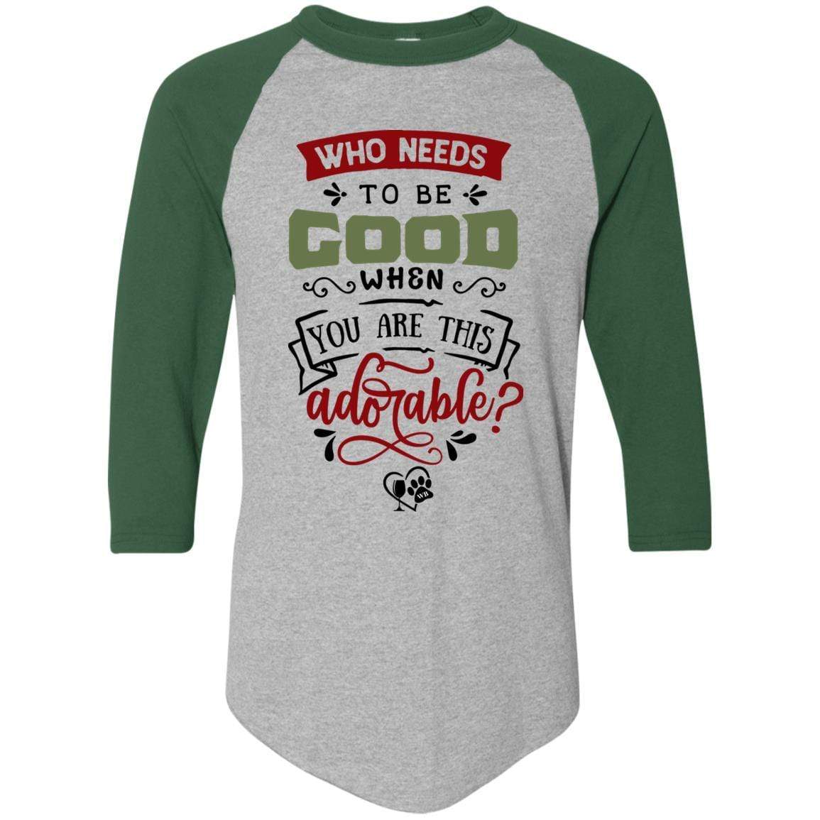 T-Shirts Athletic Heather/Dark Green / S WineyBitches.Co Colorblock Raglan Jersey WineyBitchesCo