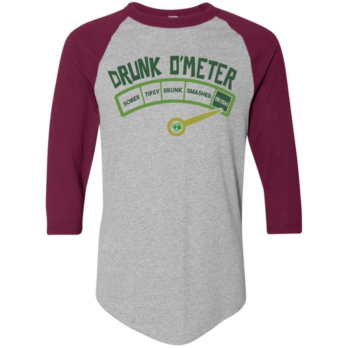 T-Shirts Athletic Heather/Maroon / S Winey Bitches Co Colorblock Raglan Jersey WineyBitchesCo