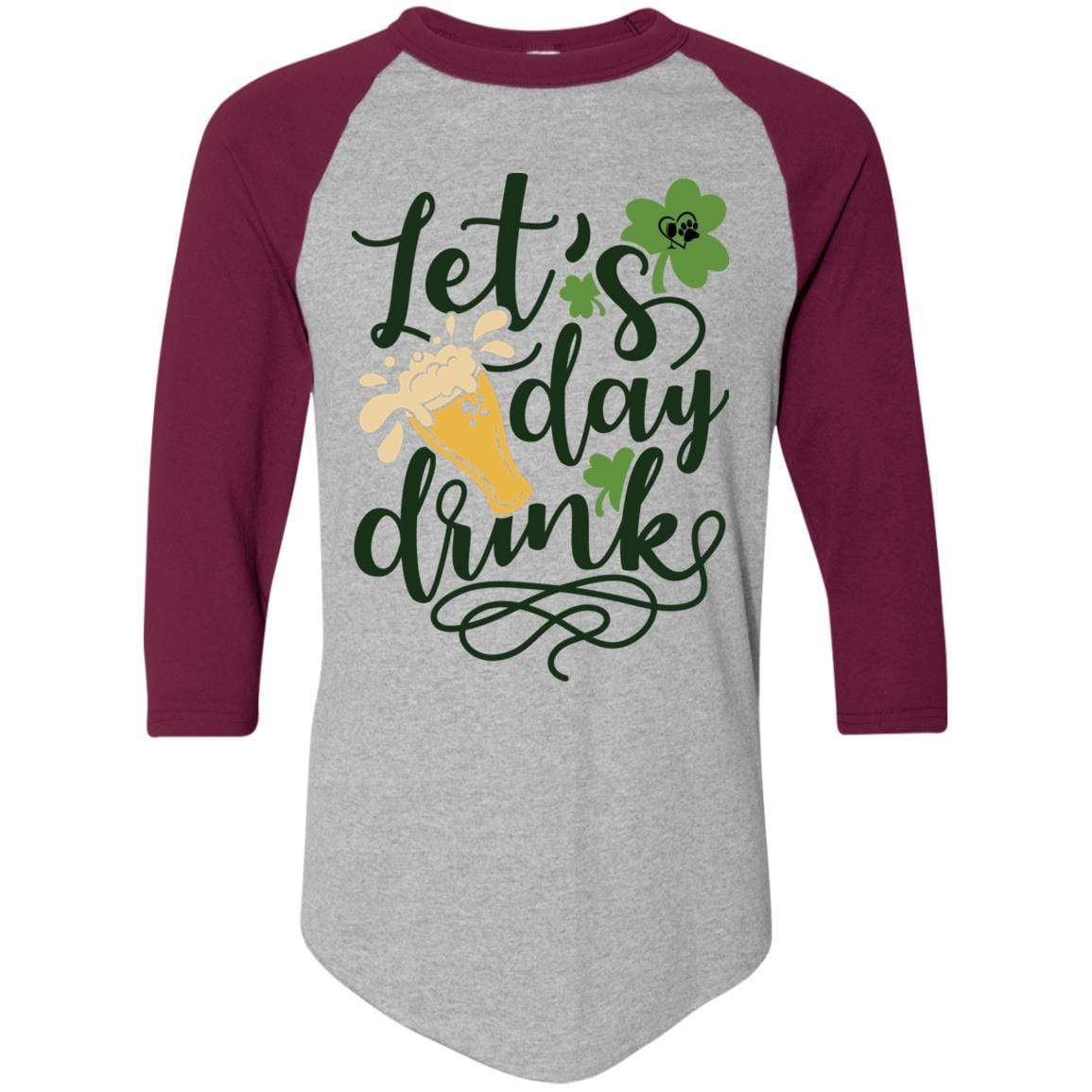 T-Shirts Athletic Heather/Maroon / S Winey Bitches Co Colorblock Raglan Jersey WineyBitchesCo