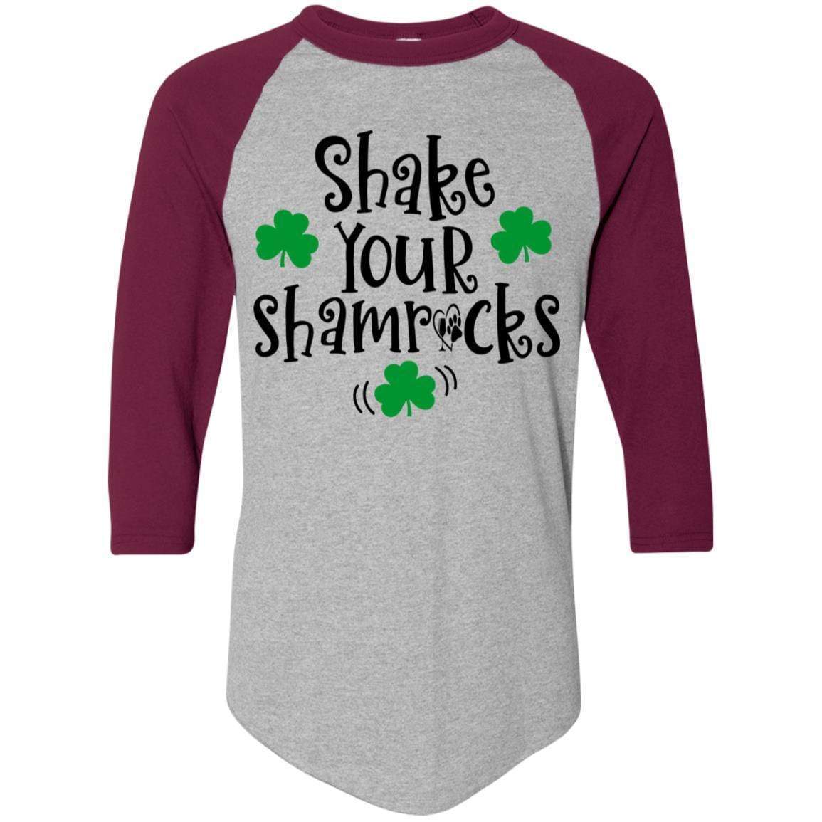 T-Shirts Athletic Heather/Maroon / S Winey Bitches Co Colorblock Raglan Jersey WineyBitchesCo