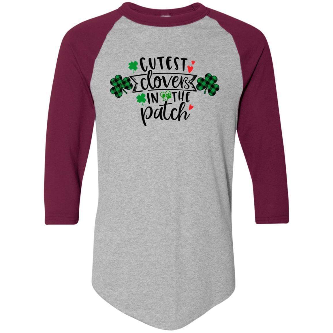 T-Shirts Athletic Heather/Maroon / S Winey Bitches Co Colorblock Raglan Jersey WineyBitchesCo