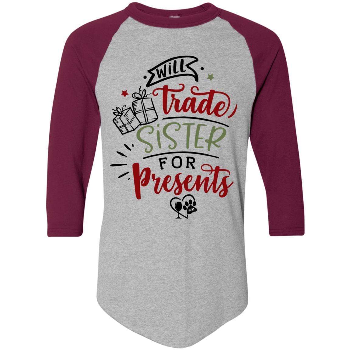 T-Shirts Athletic Heather/Maroon / S WineyBitches.Co Colorblock Raglan Jersey WineyBitchesCo