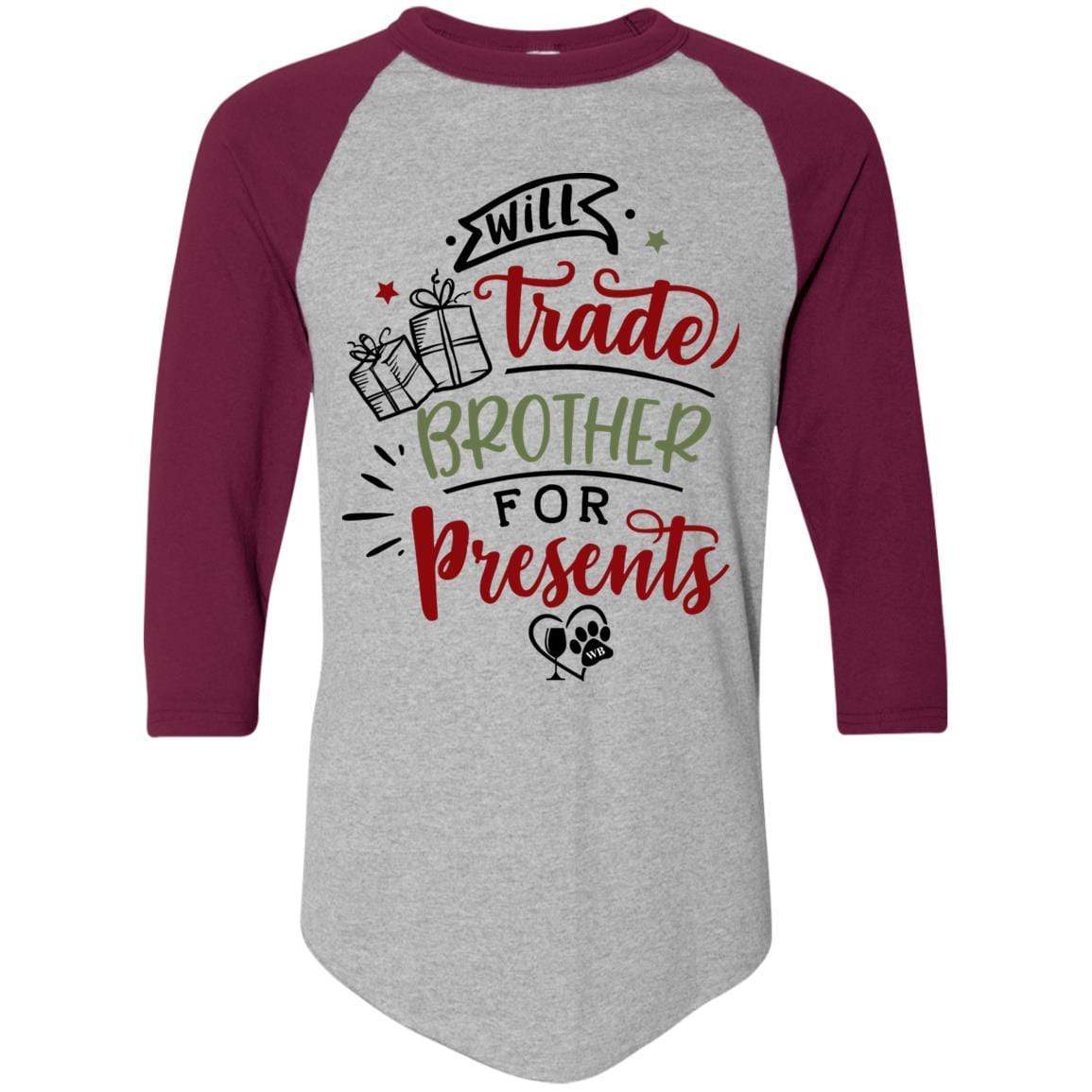T-Shirts Athletic Heather/Maroon / S WineyBitches.Co Colorblock Raglan Jersey WineyBitchesCo