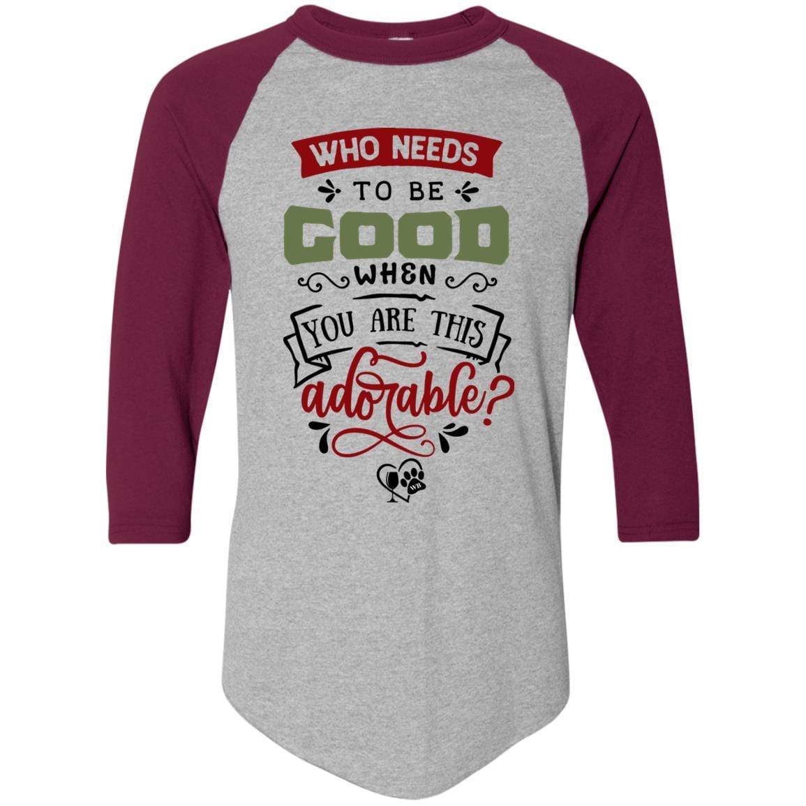 T-Shirts Athletic Heather/Maroon / S WineyBitches.Co Colorblock Raglan Jersey WineyBitchesCo